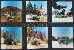 1970-1980 A Főtaxi által bérbe adott XX jelzésű gépkocsik reklámalbuma, 66db, kfl méretű, színes ber...