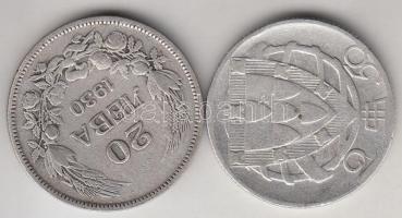 Bulgária 1930. 20L Ag "III. Borisz" + Portugália 1946. 2 1/2Esc Ag T:2-,3
Bulgaria 1930. 2...