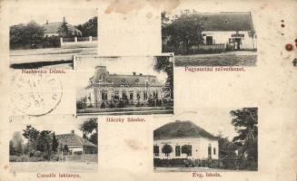 Magyargencs, Nunkovics Dénes villa, Hátzky Sándor villa, Fogyasztási szövetkezet, Csendőrlaktanya, Evangélikus iskola (EB)