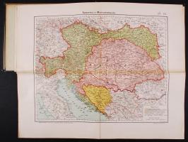 Nagy Magyarország Atlasz Magyar Földrajzi Társaság Erdődi-Berecz. 6 db térképtábla + 2 előoldali lap