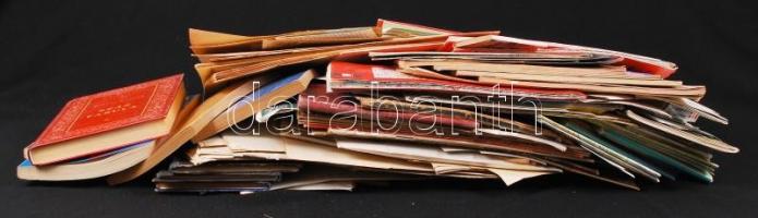 Óriási nyomtatvány és okmány tétel, benne néhány képeslap, és egy két könyv is