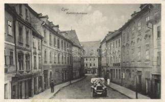 Cheb, Eger; Rothkirchstrasse / street, automobile