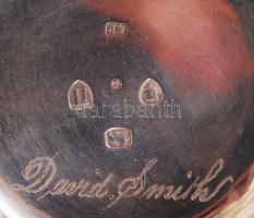 1883 Hátulkulcsos, spindli szerkezetű, ezüst (Ag) zsebóra porcelán számlappal, másodpercmutatóval, l...