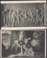 Vojtech Ihrisky's sculptures - series of 5 unused postcards depicting church interiors designed by Ihrisky