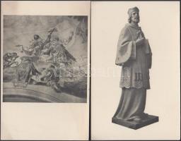 Vojtech Ihrisky's sculptures - series of 5 unused postcards depicting church interiors designed...