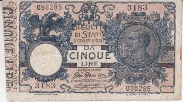 Olaszország 1904. 5L T:III/III- Italy 1904. 5 Lire C:F/VG