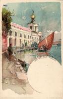 Venice, Venezia; Dogana litho, s: Manuel Wielandt