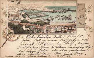 1897 Genova floral, litho