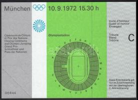 1972 München olimpia belépőjegy / 1972 München olympics ticket