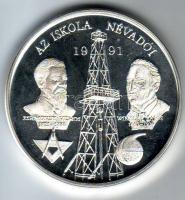 1991. "40 éves a nagykanizsai Olajép. Technikum" Ag 36g plakett T:PP