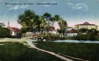 Balassagyarmat, Ipoly-part, demarkációs vonal