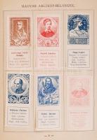 Magyar arckép bélyegek gyűjteménye MÁrki Sándor előszavával Bp., 1896. wiener J. 18 oldalon tele bél...