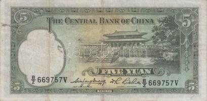 Kína 1936. 1Y + 5Y + 1945. 500Y T:III
China 1936. 1 Yuan + 5 Yuan + 1945. 500 Yuan C:F