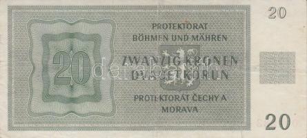 Német 3. Birodalom / Cseh-Morva Protektorátus 1940. 5K + 1942. 10K + 1944. 20K T:III 
German Third R...