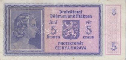 Német 3. Birodalom / Cseh-Morva Protektorátus 1940. 5K + 1942. 10K + 1944. 20K T:III 
German Third R...