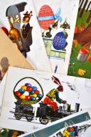 113 db magyar grafikai üdvözlőlap az 60-as évekből / 113 Hungarian art greeting cards from the 1960s