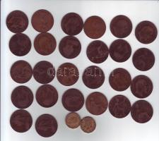 Nagy-Britannia 1895-1900. 1P "Victoria" (8x) T:3,3/4, 1902-1909. 1P "Edward" 194...