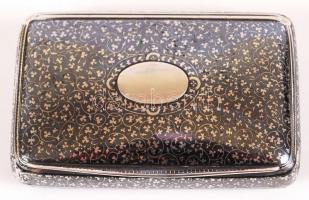 1872-1922 900/1000 tisztaságú, aranyozott belsejű, niello-díszítésű, ezüst (Ag) szelence a bécsi Mar...