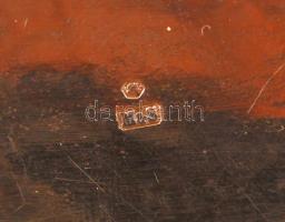 1872-1922 900/1000 tisztaságú, aranyozott belsejű, niello-díszítésű, ezüst (Ag) szelence a bécsi Mar...