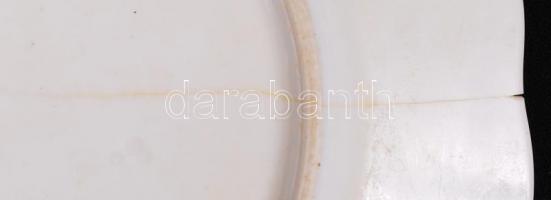 Zsolnay étkészlet, jelzett, kopott aranyozással, kisebb lepattanásokkal, repedésekkel, összesen:23 d...