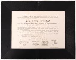1902 Glatz Ödön nyug. magy. kir. honvéd őrnagy gyászjelentése