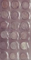 Ausztria ezüstpénz gyűjtemény 55db benne jobbakkal, túlnyomóan Monarchia időkből T:1,2,3