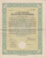 Budapest 1942. "A Magyar Királyság 3%-kal kamatozó törlesztéses államadóssági kötvénye" 25...