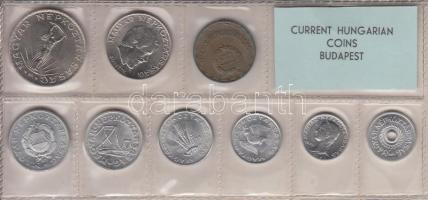1971. 2f-10Ft 9db klf érmés forgalmi sor fóliatokban T:1