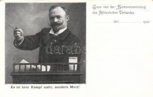 German Boer Suppoerter Assembly, J.P. Jooste, propaganda