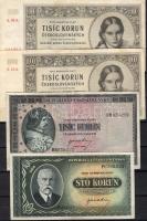 Csehszlovákia 1945. 100K, 1000K, 1000K más típus (2x) T:II