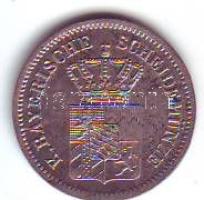 Német államok/ Bajorország 1869. 1Kr Ag (Billon) T:1!