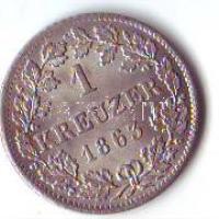Német államok/ Bajorország 1863. 1Kr Ag (Billon) T:1!