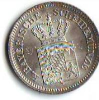 Német államok/ Bajorország 1863. 1Kr Ag (Billon) T:1!