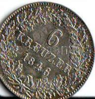 Német államok/ Bajorország 1846. 6Kr Ag (Billon) T:1!