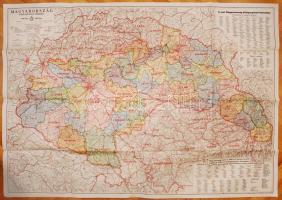 Magyarország közigazgatási térképe 1918 és 1944-ben, Szerkesztette: Turner István, 1944, 81×110  cm