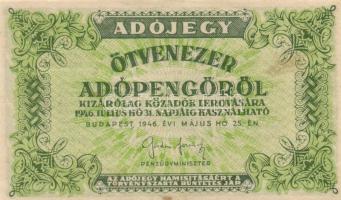 1946. 10.000AP - 1.000.000AP 11db adópengő változatokkal T:vegyes