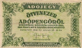 1946. 10.000AP - 1.000.000AP 11db adópengő változatokkal T:vegyes