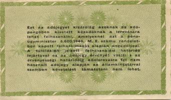 1946. 10.000AP - 1.000.000AP 11db adópengő változatokkal T:vegyes