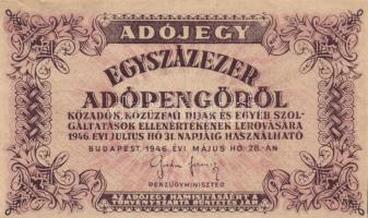 1946. 10.000AP - 1.000.000AP 11db adópengő változatokkal T:vegyes