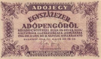 1946. 10.000AP - 1.000.000AP 11db adópengő változatokkal T:vegyes