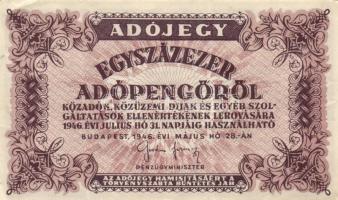 1946. 10.000AP - 1.000.000AP 11db adópengő változatokkal T:vegyes