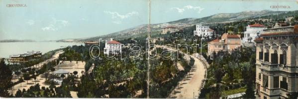 Crikvenica panoramacard (small tear)