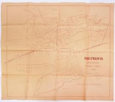 Nagybánya átnézeti térképe 1944, Főmérnök:Závory Béla, 71×77 cm