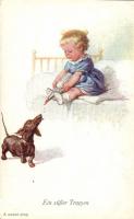 'A sweet drop' baby with dog (EK)
