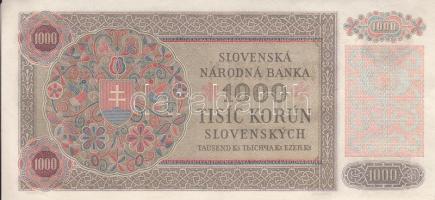 Szlovákia 1940. 1000K (2x) sorszámkövető T:II
Slovakia 1940. 1000 Korun (2x) seqeuntial serials C:XF