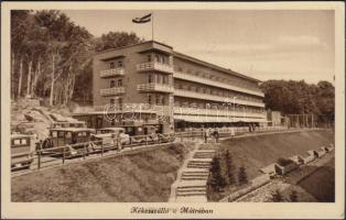 4 db régi magyar városképes lap (Félixfürdő, Mátra, Pécs, Budapest)