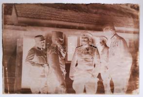 cca 1916 4 db katonai üvegnegatív I. r 25. ezred életéből. Rajta tábornokok is. / 4 military glass-n...