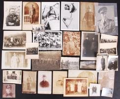 cca 1880-1945 27 db vegyes katonai fotó sokféle egyenruhával / 27 military photos