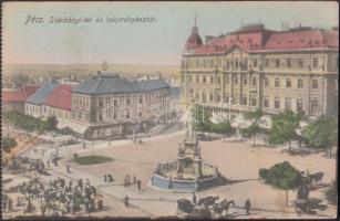 Pécs Széchényi tér és takarékpénztár (fl)