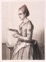 Cornelie Goethe, acélmetszet, megjelent a Goethe galéria című könyvben, Lipcse 1864, 15×11 cm +  	 Frau Rath Goethe, acélmetszet, megjelent a Goethe galéria című könyvben, Lipcse 1864, 15×11 cm